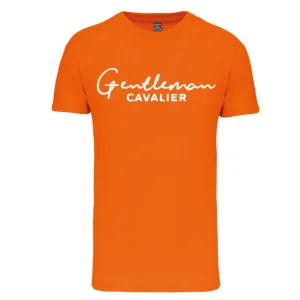T-SHIRT GARÇON ORANGE / BLANC