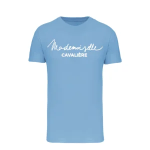 T-SHIRT FILLE SKY BLUE / LOGO AU CHOIX