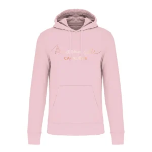 SWEAT FILLE PALE PINK / Logo au choix