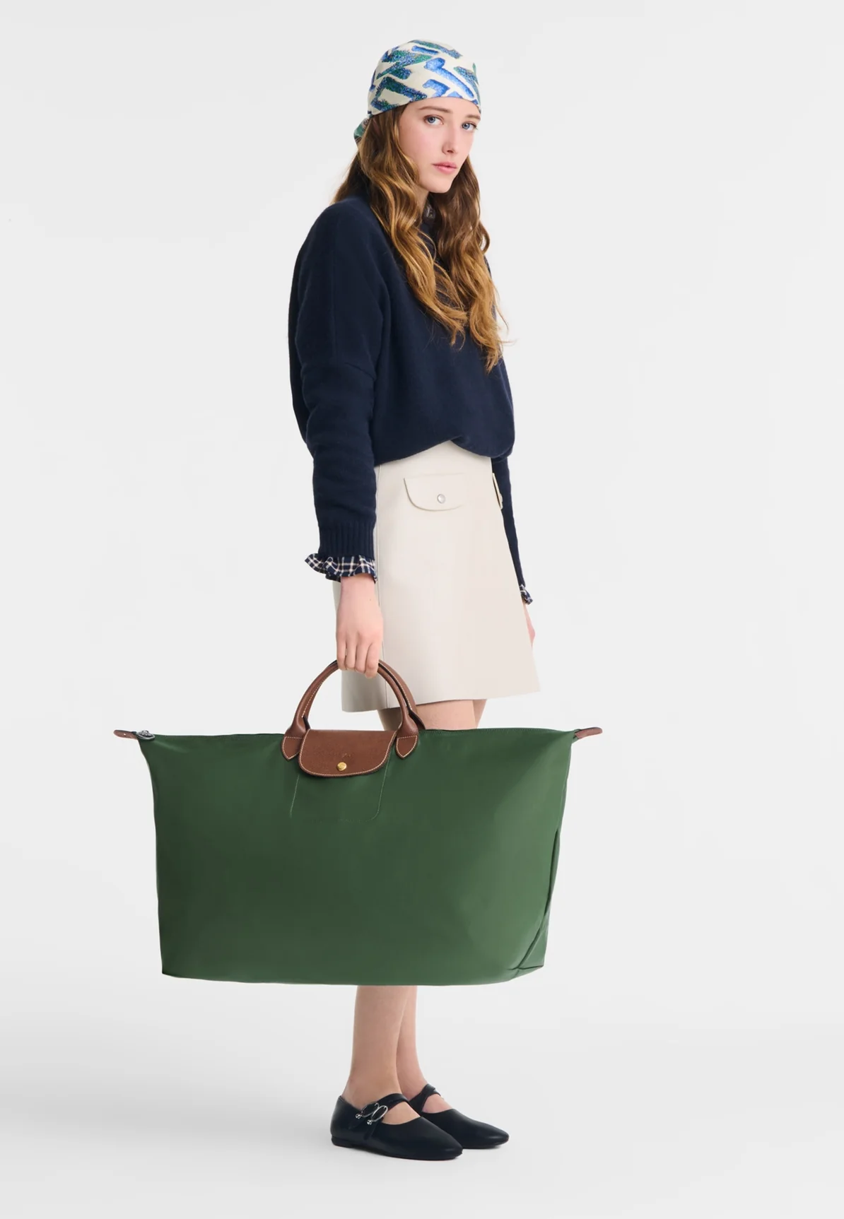 Sac Longchamp Le pliage original P95 vert anglais – Image 4