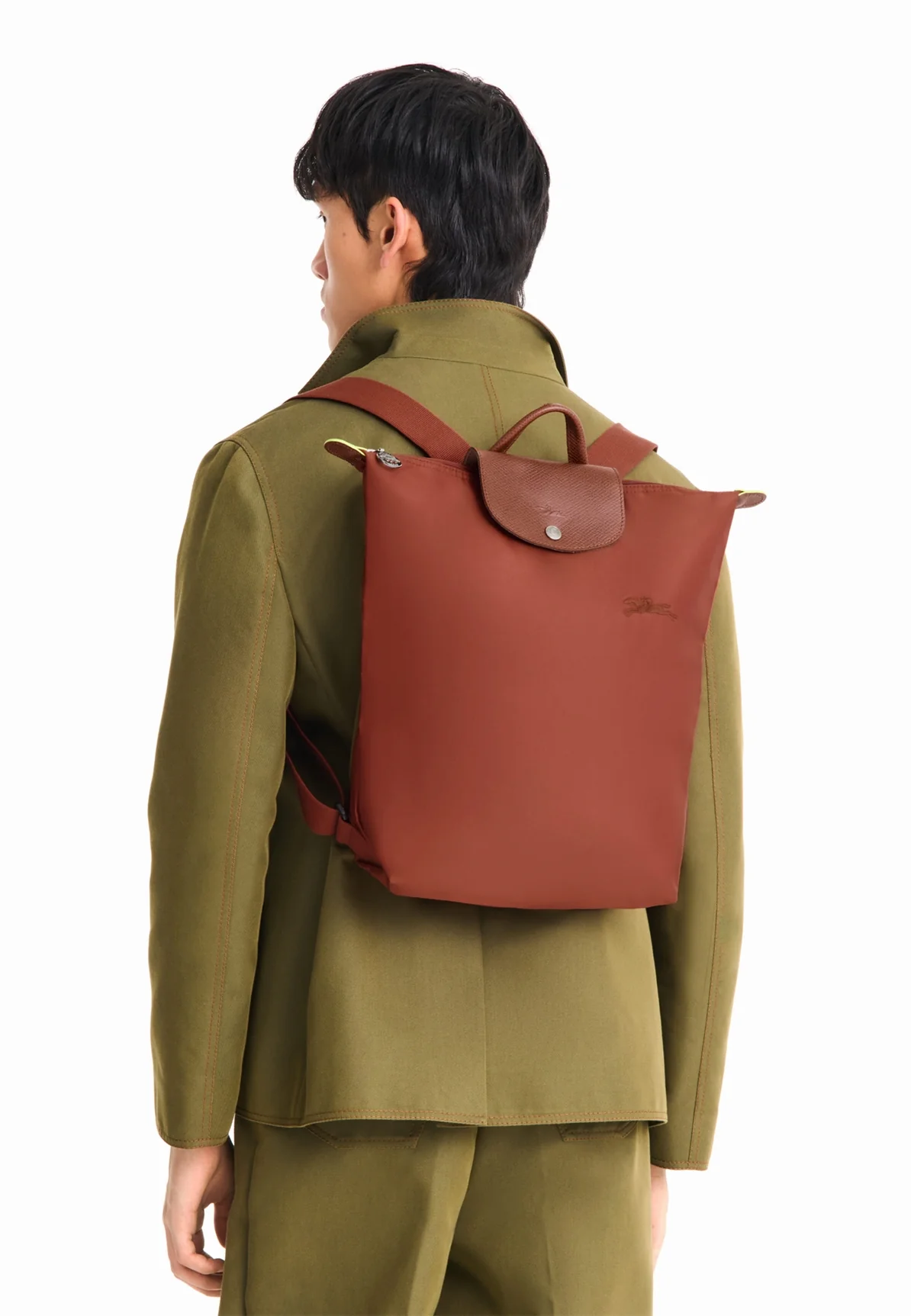 Sac Longchamp Le pliage green 404 chataigne – Image 5