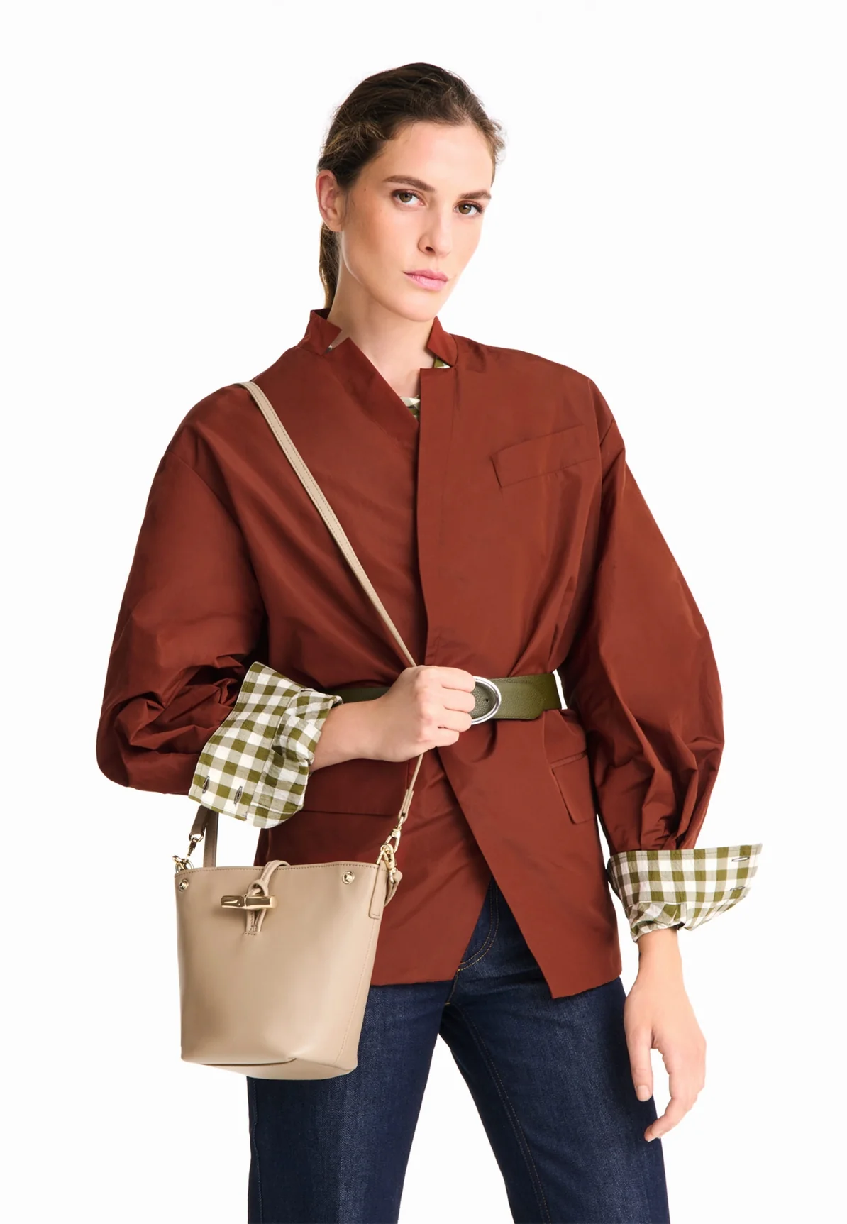 Sac a main Longchamp Le roseau sleek 10279hgc M05 racine – Image 5