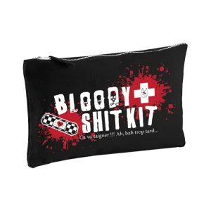 Trousse taille M - “Bloody Shit Kit” – Pochette coton zippée premiers secours
